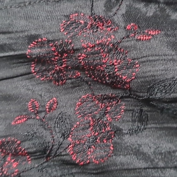 rampage black floral flower pleated midi skirt - Picture 7 of 7